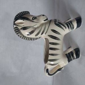 Vintage ceramic zebra planter